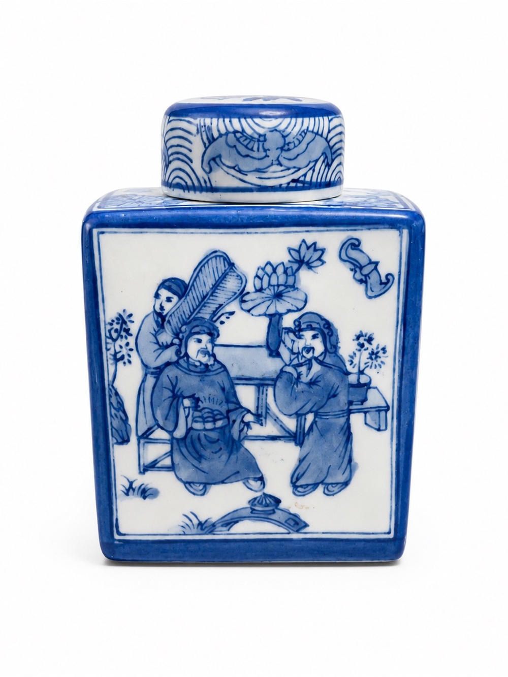 Early 20th Century Antique
Chinese Export Porcelain Tea Caddy